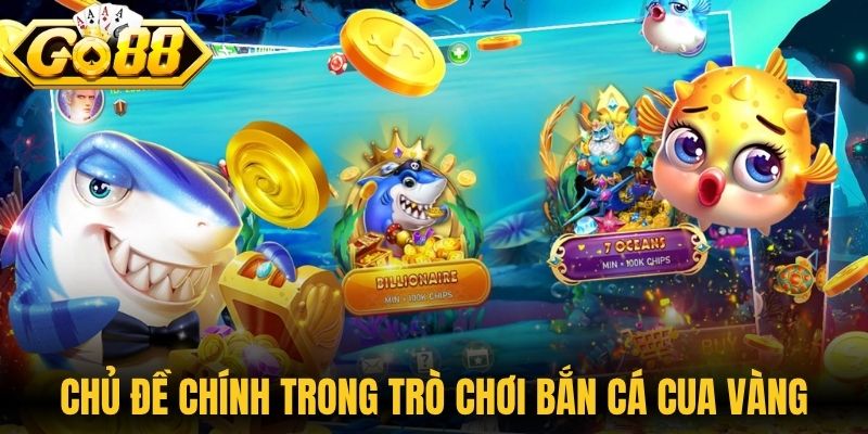 Chủ đề chính trong trò chơi bắn cá Cua Vàng