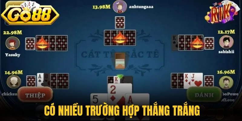 Có nhiều trường hợp thắng trắng
