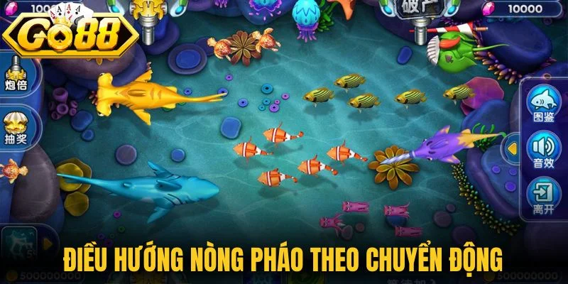 Bắn Cá Long Vương - Chạm Trán Quái Thú Khủng Ở Đại Dương 3 Điều hướng nòng pháo theo chuyển động
