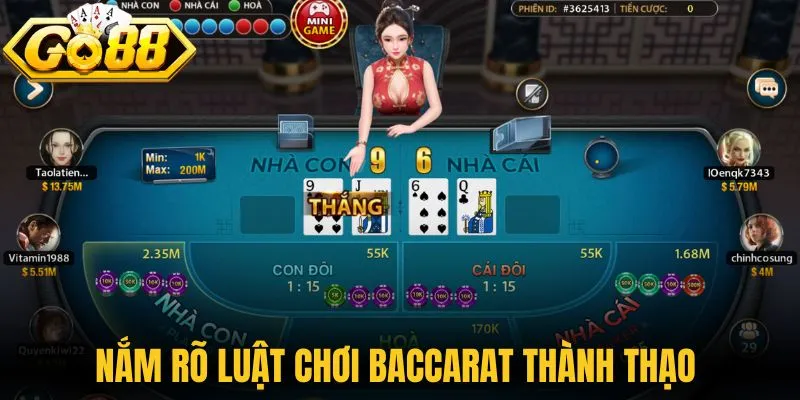 Nắm rõ luật chơi Baccarat thành thạo như dân chuyên